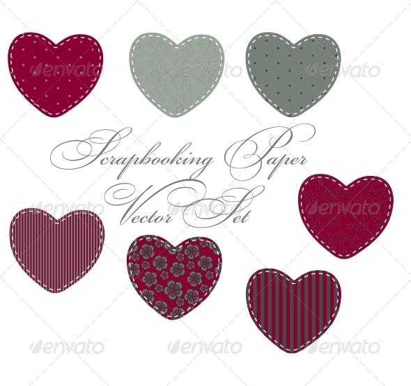 Set of Hearts - Decorative Symbols Decorative