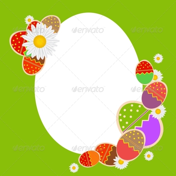 Easter Eggs Card with Colourful Eggs - Miscellaneous Seasons/Holidays