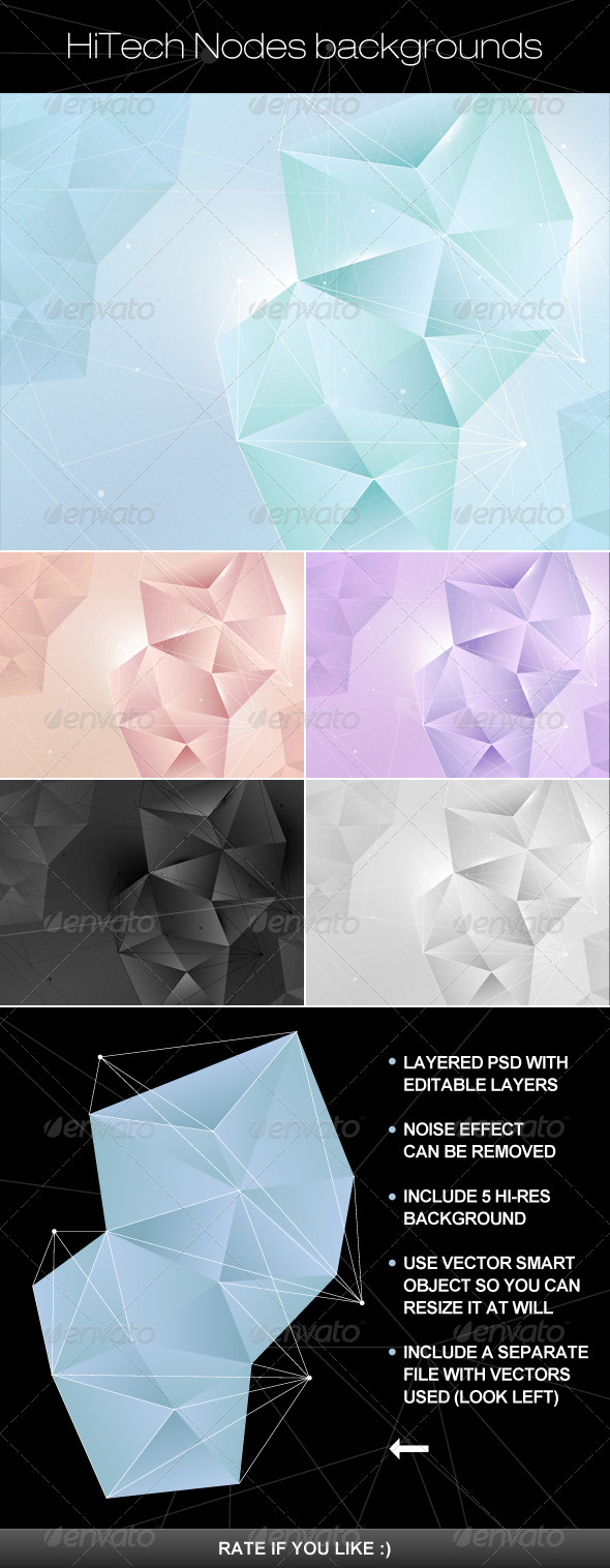 Hi Tech nodes background - Backgrounds Graphics