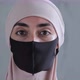Arab Lady Wearing Protective Face Mask and Hijab Dress Safety in Coronavirus Pandemic Outbreak Covid - VideoHive Item for Sale