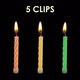 Transparent Birthday Cake Candles with flame - VideoHive Item for Sale