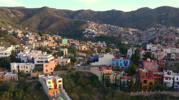 AERIAL: Guanajuato City, Mexico (Flying Over) alt