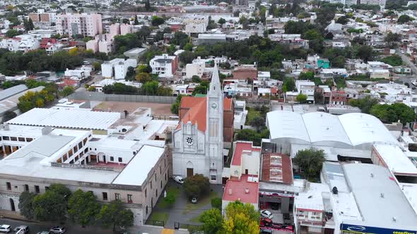 Catholic Church, Immaculate Conception Chapel (Cordoba, Argentina) aerial view
