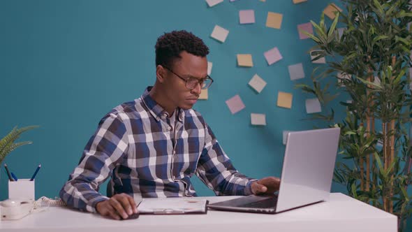 African American Man Feeling Frustrated and Desperate alt