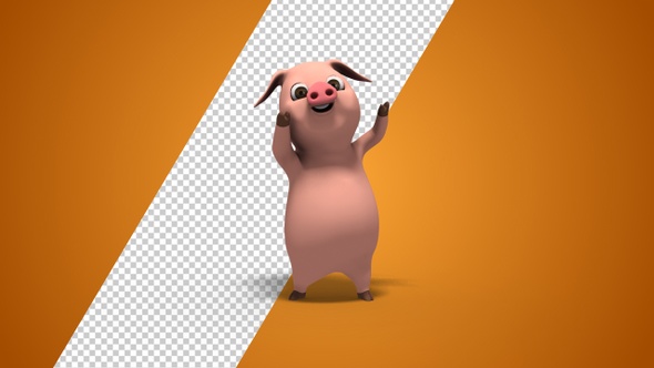 Little Pig Character   Disco Dance