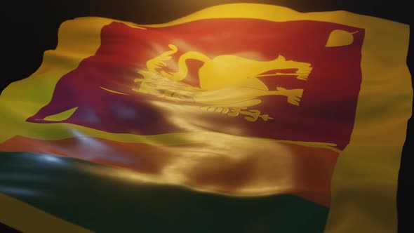 Sri Lanka Flag Low Angle View