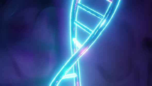 Glowing DNA Helix Illustration