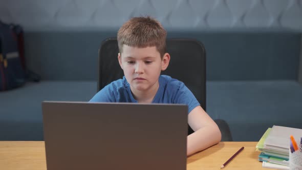 Back to School, Online learning, distance lesson, education at home, technology for schoolboy alt