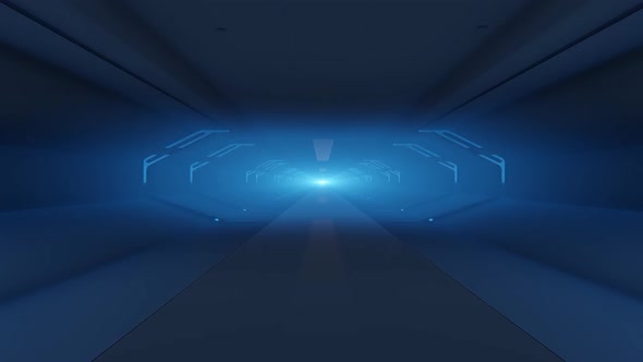 Blue Corridor VJ Looped alt