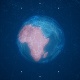 Red Africa Continent on the Rotating Blue Earth 4K - VideoHive Item for Sale
