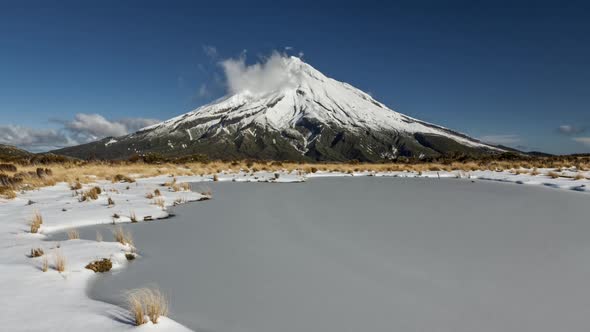 New Zealand Mount Taranaki timelapse alt