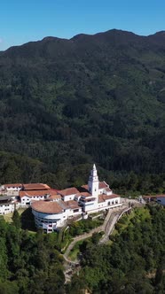 The Monserrate Monastery Bogota Colombia Vertical Footage