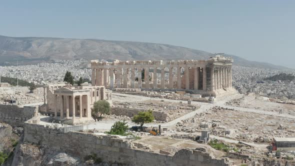 The Acropolis of Athens, Seen From the Hill of the Muses in Greece at Daylight alt