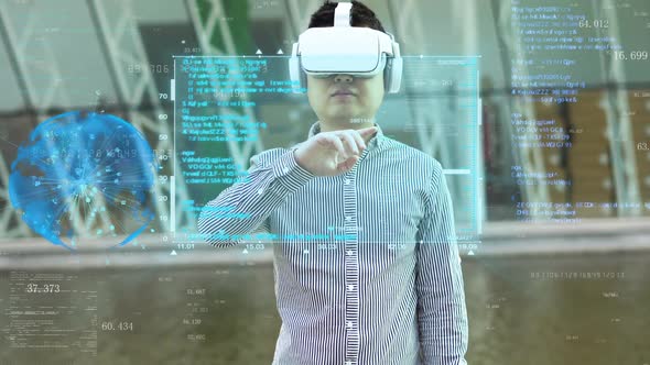 Vr Virtual Reality Intelligent Glasses Virtual Science Fiction Screen Code Demonstration alt