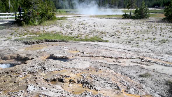 Mineral Deposits Grand Prismatic Spring Midway Geyser Basin Yellowstone National Park Wyoming USA alt