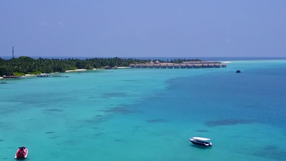 Aerial view abstract of resort beach voyage by sea with sand background alt