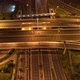 Stunning night aerial view drone shot above interchange - VideoHive Item for Sale