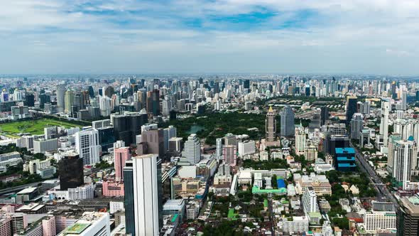 time lapse of Bangkok cityscape, Thailand