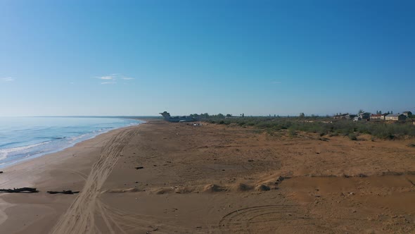 Soviet Military Aircraftekranoplan Lun on the Coast of the Caspian Sea alt