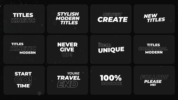 Kinetic Titles Titles template preview