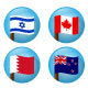 World Countries Flags Coloured Vector Icons