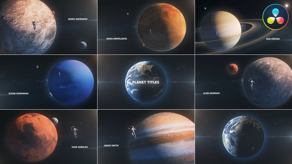Planet Titles for DaVinci Resolve