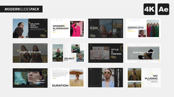 Modern Slides Pack  | AE Video Displays template preview