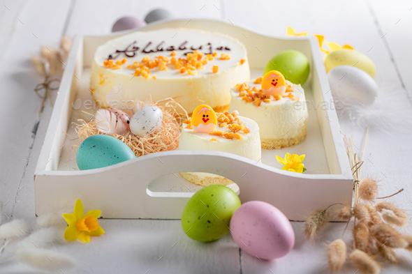 Homemade Easter cake as classic Easter dessert. - Stock Photo - Images