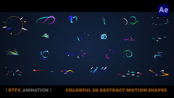 Colorful 2D Abstract Shape Animations [After Effects]