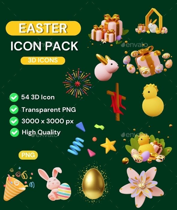Easter 3D Icon