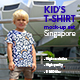 Kid's t-shirt mockup set. Singapore.