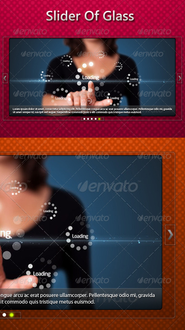 Glass Slider - Sliders & Features Web Elements