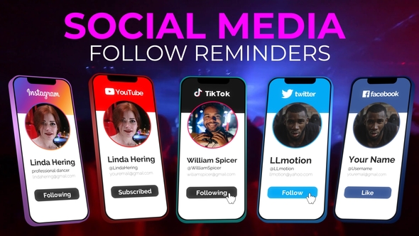 Social Media Follow Reminders - 3d Phones