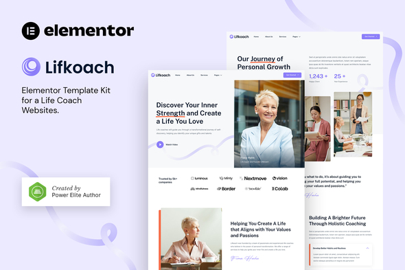 Lifkoach – Life Coach & Mentor Elementor Template Kit