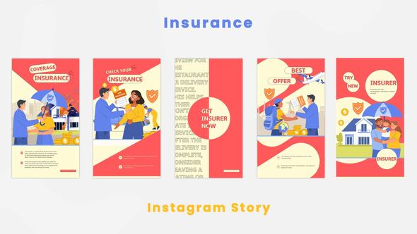 Insurance Illustration Instagram Story