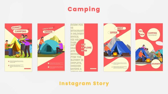 Winter Camping Instagram Story