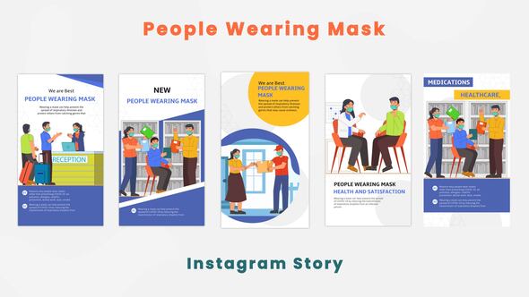 People Wearing Mask Instagram Story