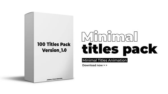Minimal Titles Pack | After Effects