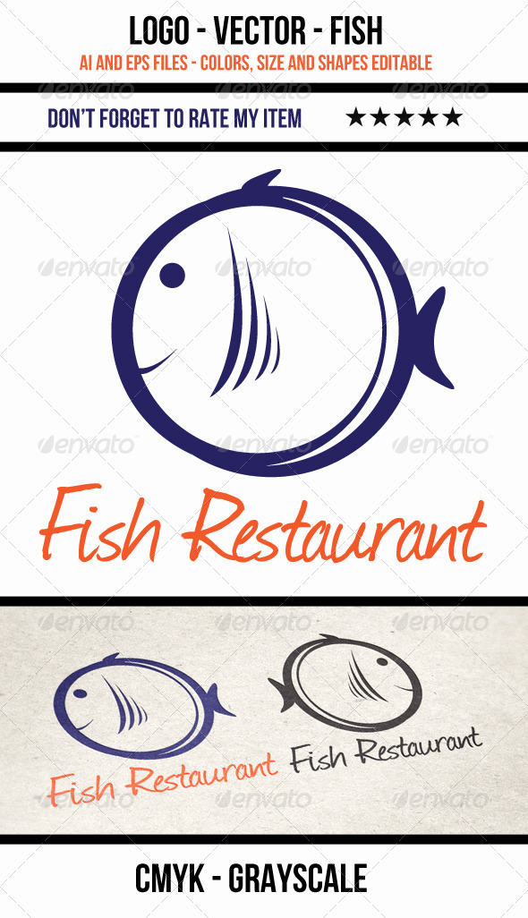 Fish Logo - Vector - Animals Logo Templates