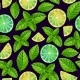 Vector Seamless Pattern with Mint and Lime