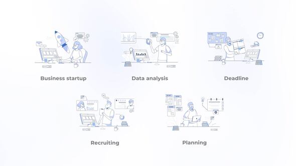 Business Startup - Blue and White Concepts