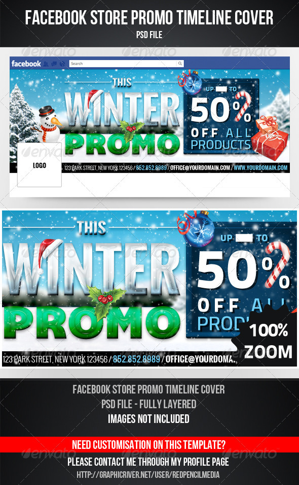 FB Winter Promo Timeline Cover - Facebook Timeline Covers Social Media