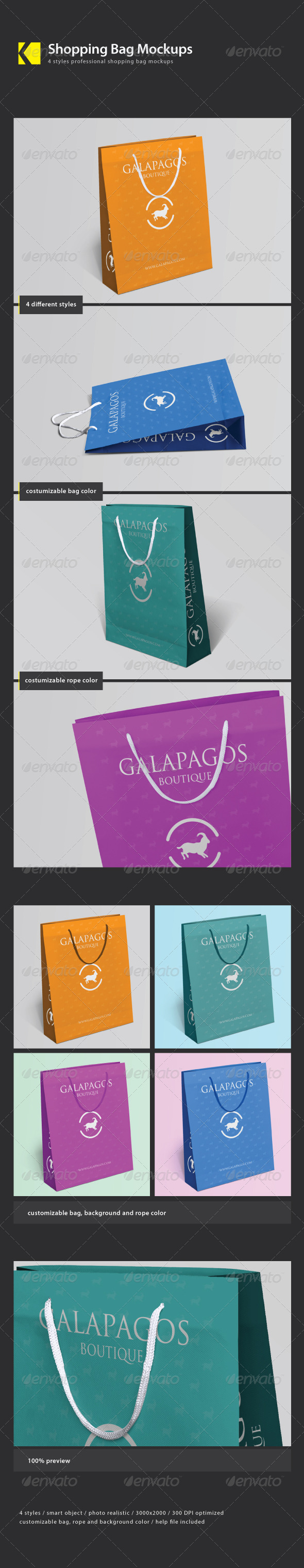 Shopping Bag Mockups - Beauty Packaging