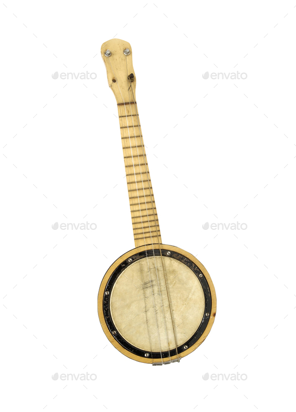 Vintage four String Banjo - Stock Photo - Images