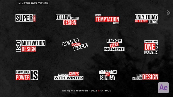 Kinetic Box Titles | After Effects Titles template preview