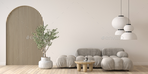 Japandi style conceptual interior room - Stock Photo - Images
