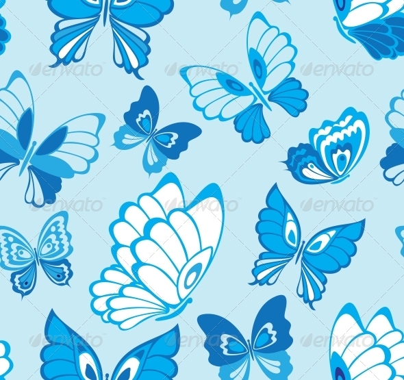 Seamless Pattern with Butterfly - Patterns Decorative