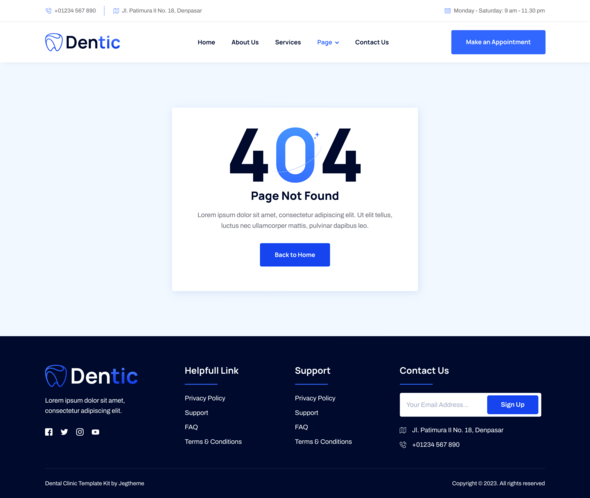 Dentic ? Dentist & Dental Clinic Elementor Template Kit