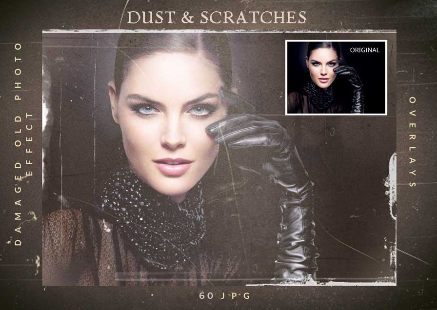 Dust & Scratches - Photo Effect - 60 Overlays, Add-ons | GraphicRiver
