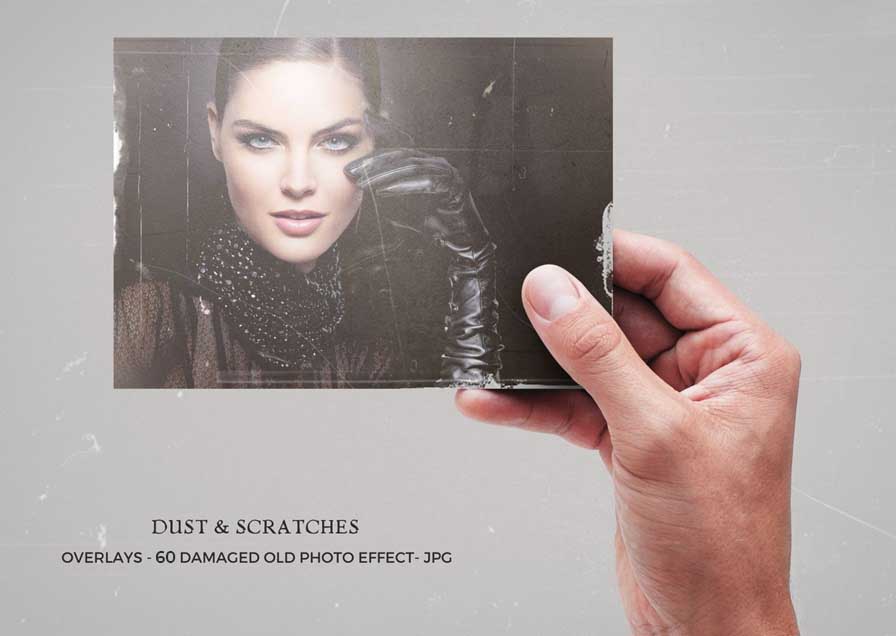 Dust & Scratches - Photo Effect - 60 Overlays, Add-ons | GraphicRiver